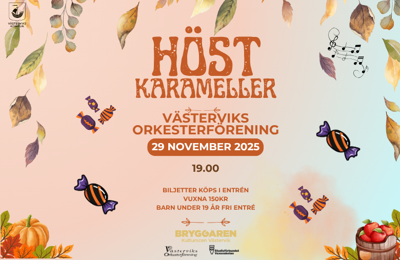 Bild till evenamnget Höstkarameller- En färgstark konsert med Västerviks Orkesterförening
