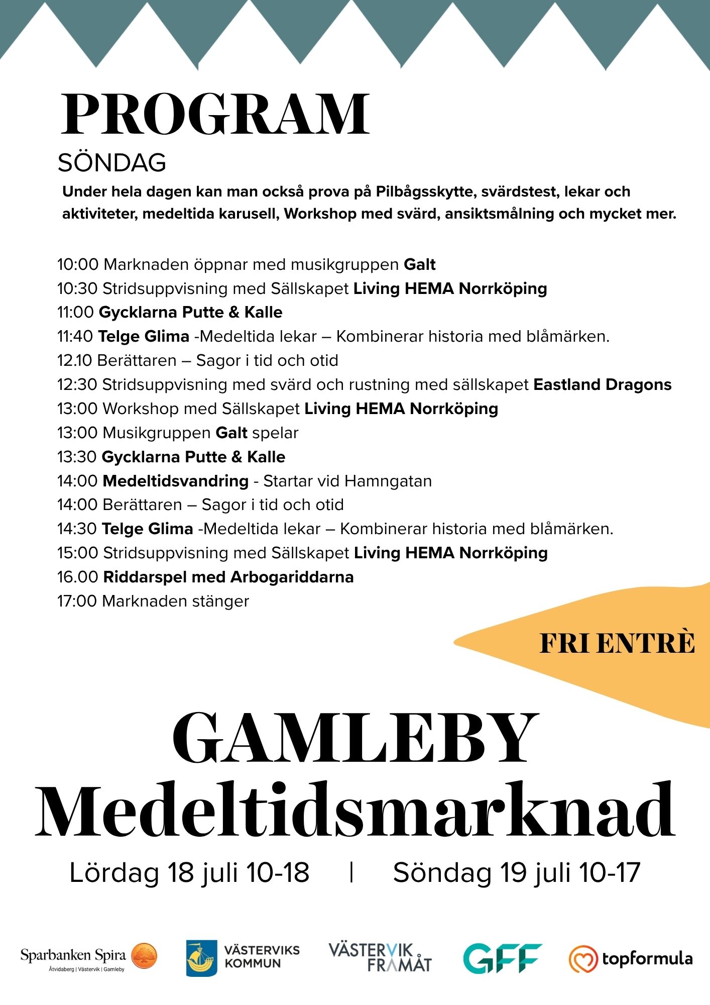 Medeltidsmarknad affisch 2026 (A3)